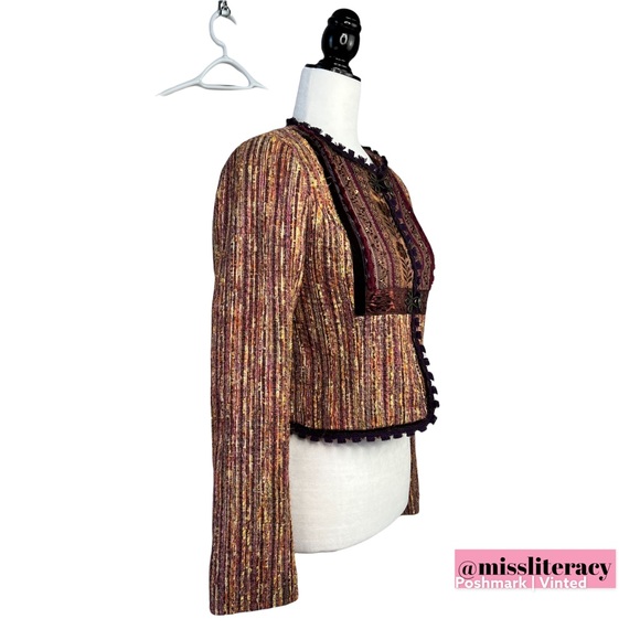 Cynthia Steffe Women’s Multicolour Tweed Metallic Structured Tailored Blazer [4] - Picture 6 of 14